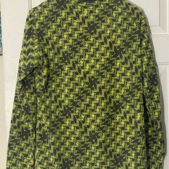 Columbia Women's XL Fleece Yellow Gray  Pullover Jacket 1/4 Zip - Picture 2 of 4